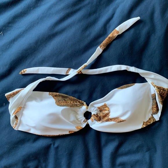 Leopard Print O Ring Bandeau Bikini - Picture 4 of 6